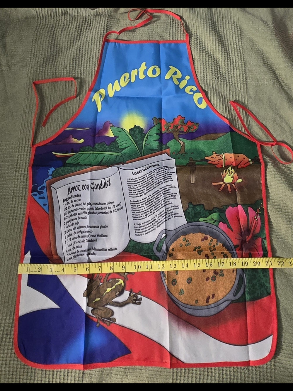 Puerto Rico Souvenir Colorful Kitchen Apron - Picture 7 of 10